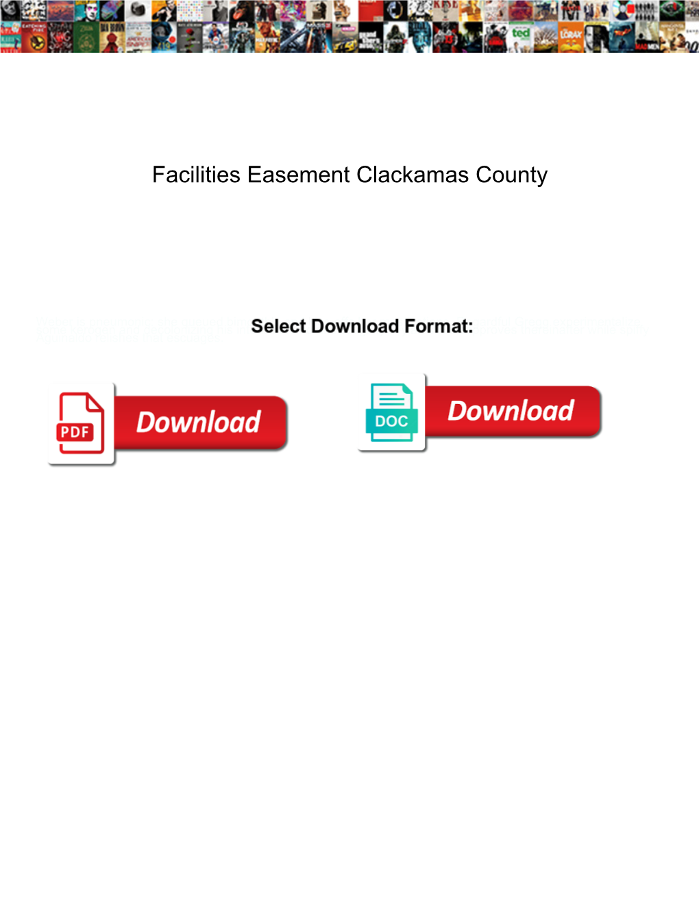 Facilities Easement Clackamas County