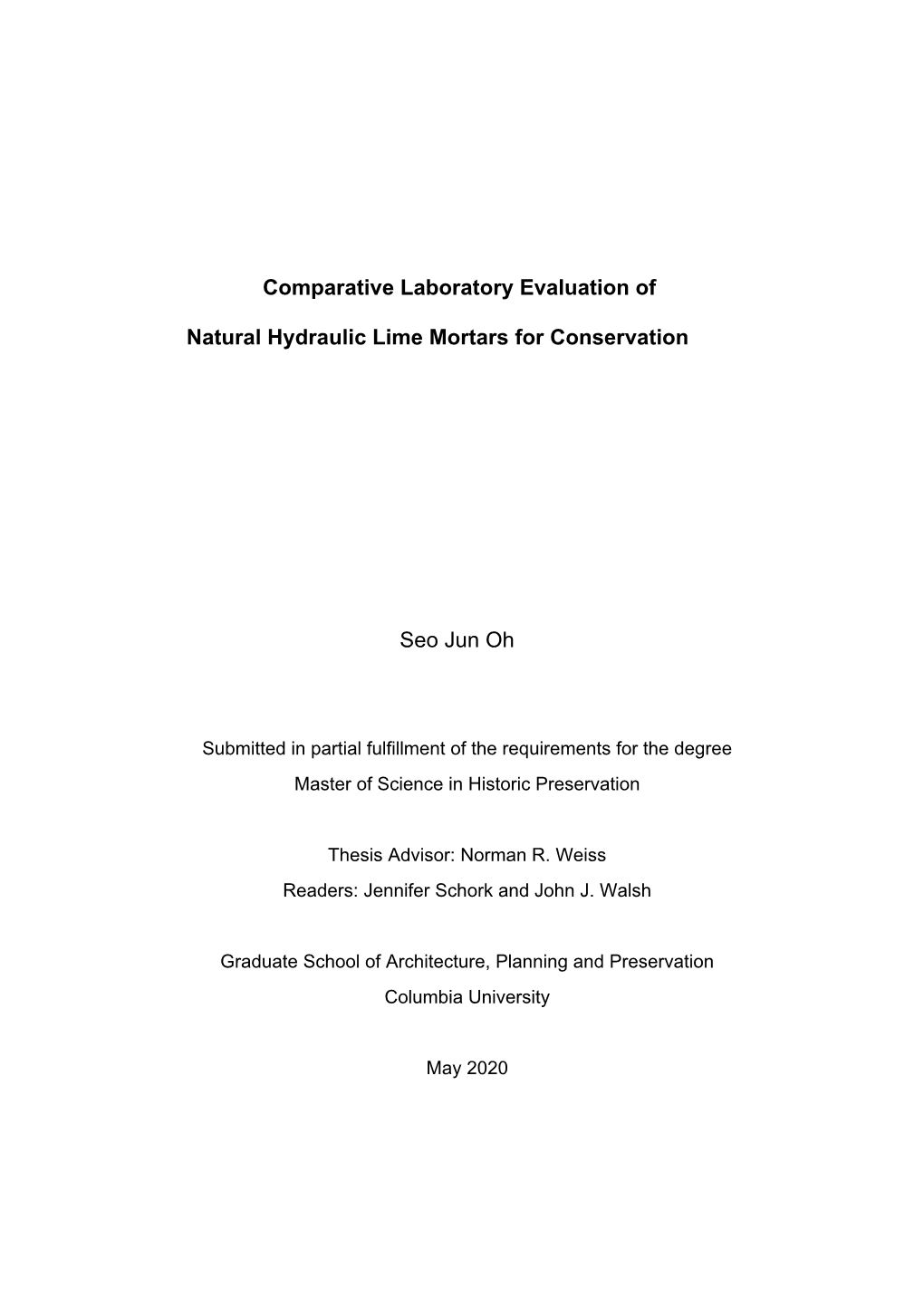 Comparative Laboratory Evaluation of Natural Hydraulic Lime Mortars For