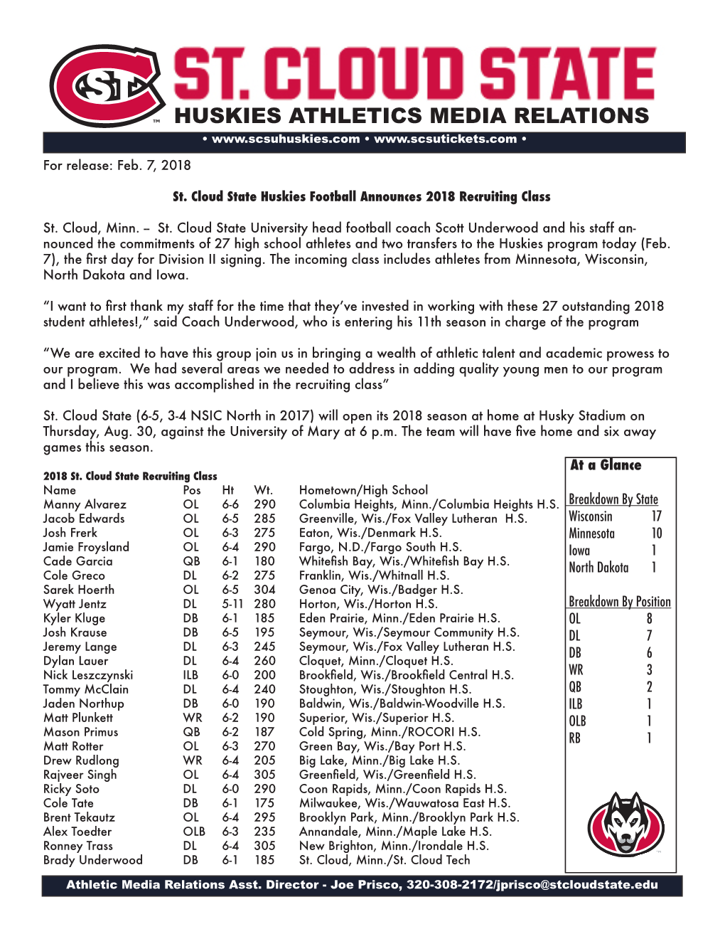 Huskies Athletics Media Relations • • •