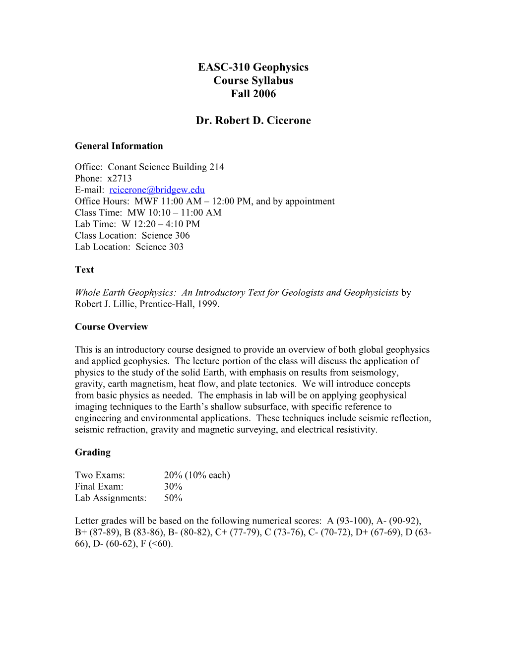 EASC-310 Geophysics