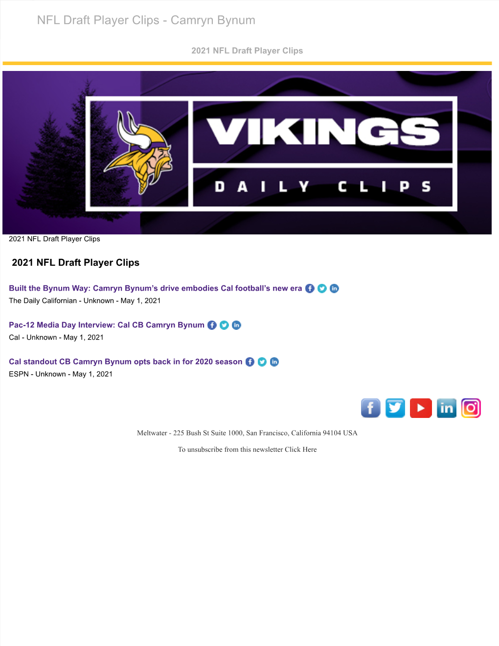 Share Newsletters NFL Draft Player Clips