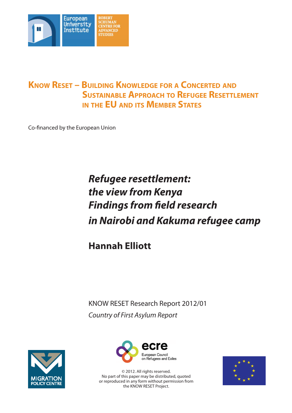 Refugee Resettlement in the Eu and Its Member States