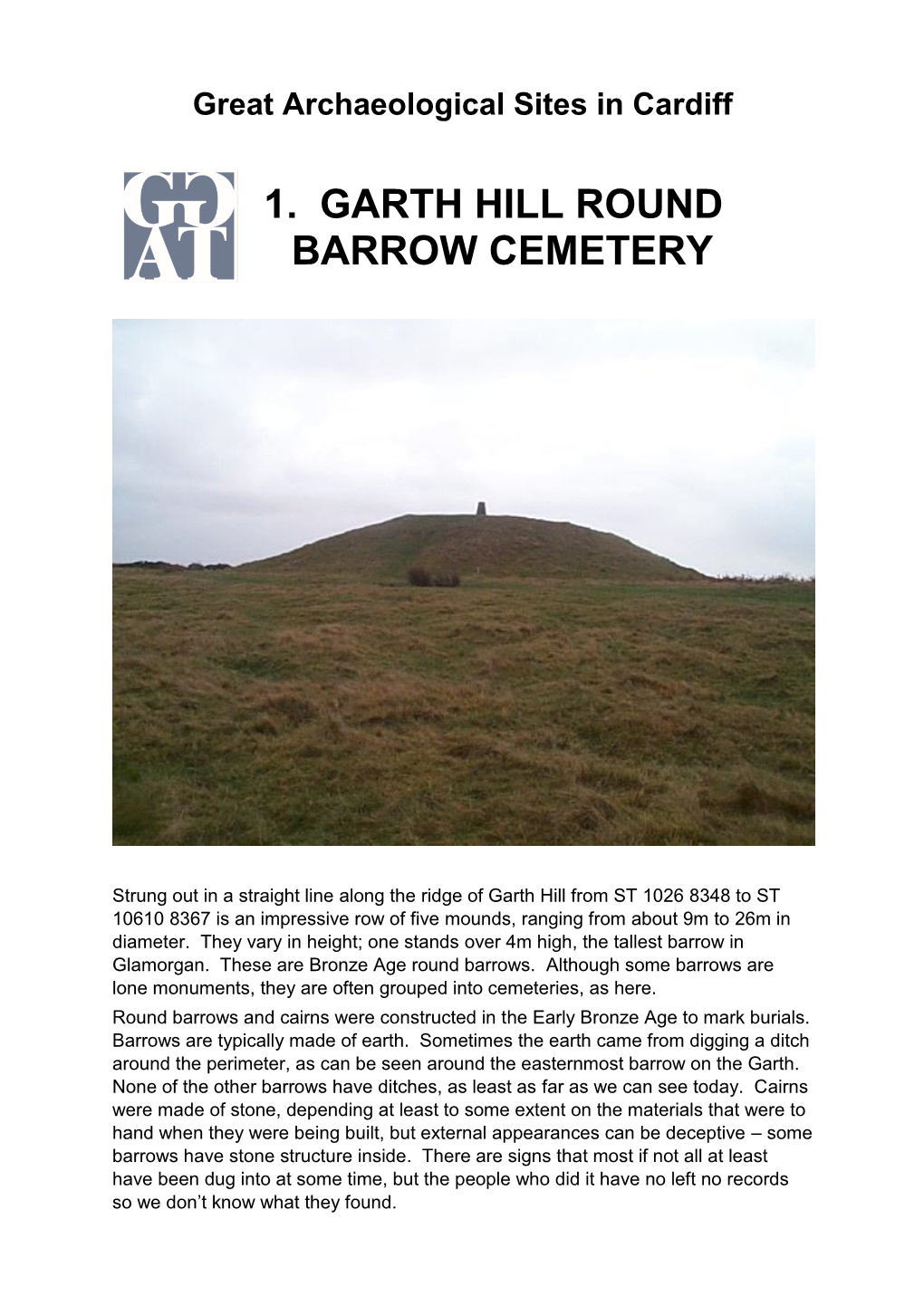 1. Garth Hill Round Barrow Cemetery