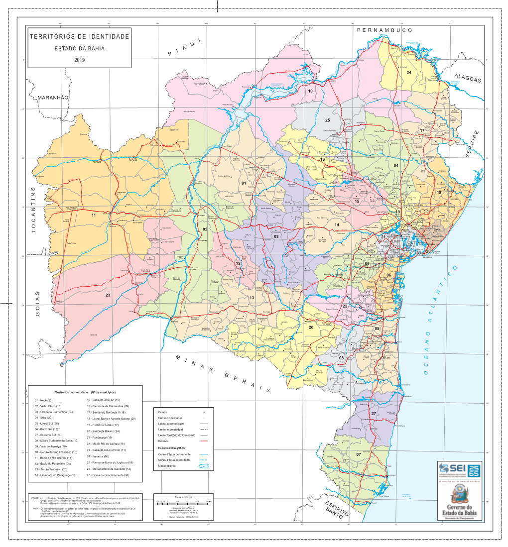 Territórios De Identidade 2019