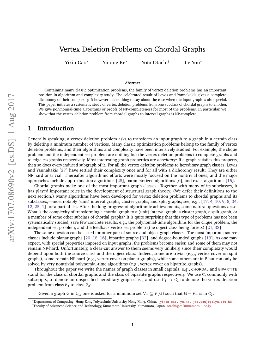 Vertex Deletion Problems on Chordal Graphs