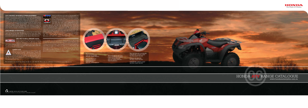 Honda Atv Range Catalogue 06