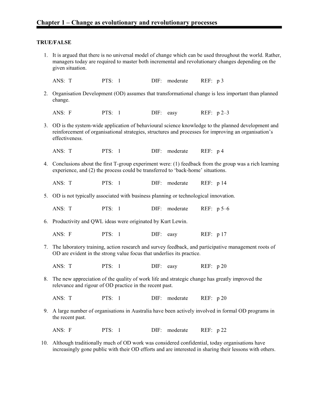 Chapter 1 Change As Evolutionary and Revolutionary Processes