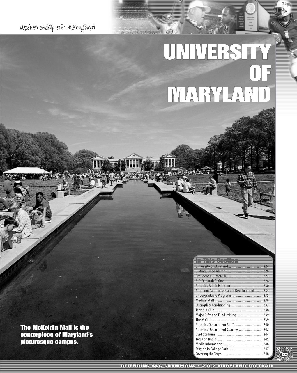 University of Maryland UNIVERSITY of MARYLAND