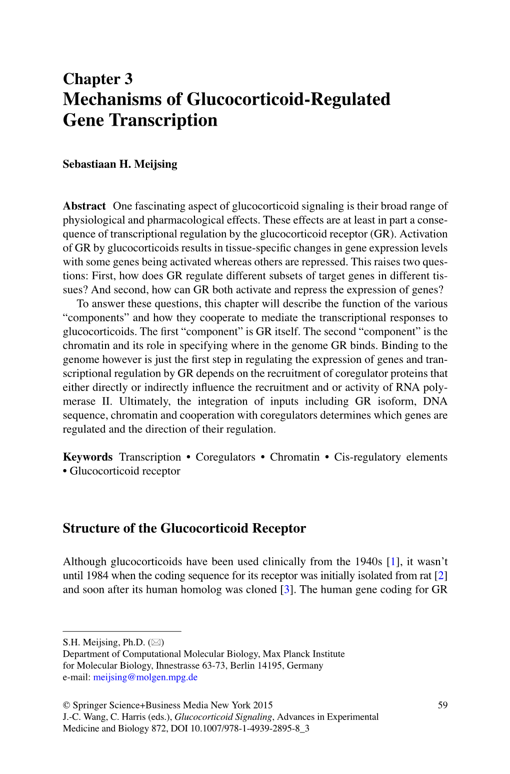 Chapter 3 Mechanisms of Glucocorticoid-Regulated Gene Transcription