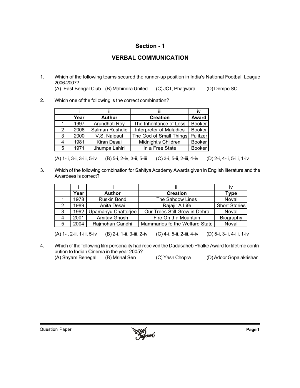 Question Paper Page 1 5