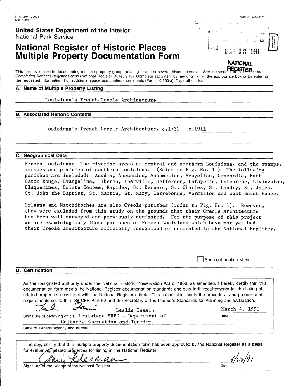 National Register of Historic Places Multiple Property Documentation