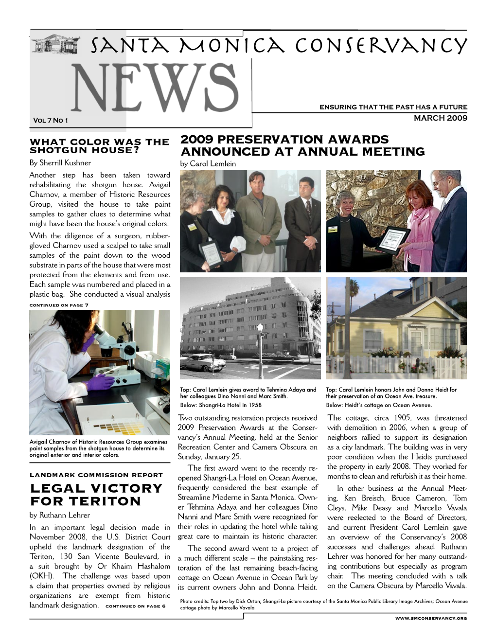 1. March 2009 Newsletter Web.Indd