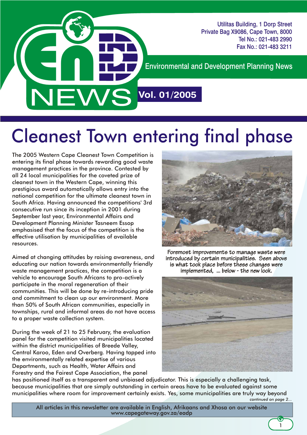 Cleanest Town Entering Final Phase