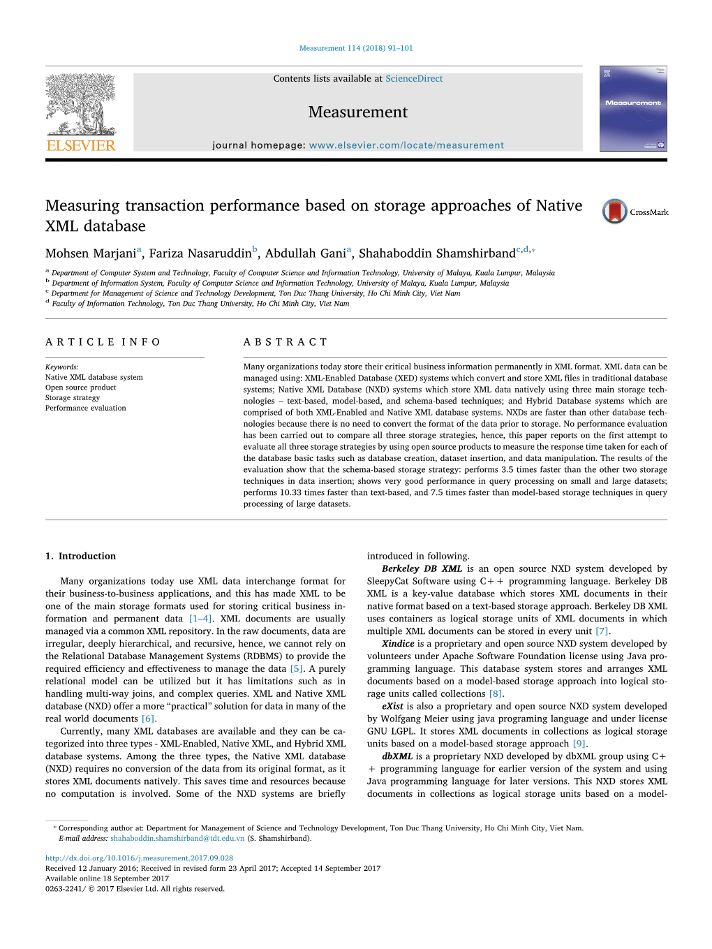 Measurement 114 (2018) 91–101