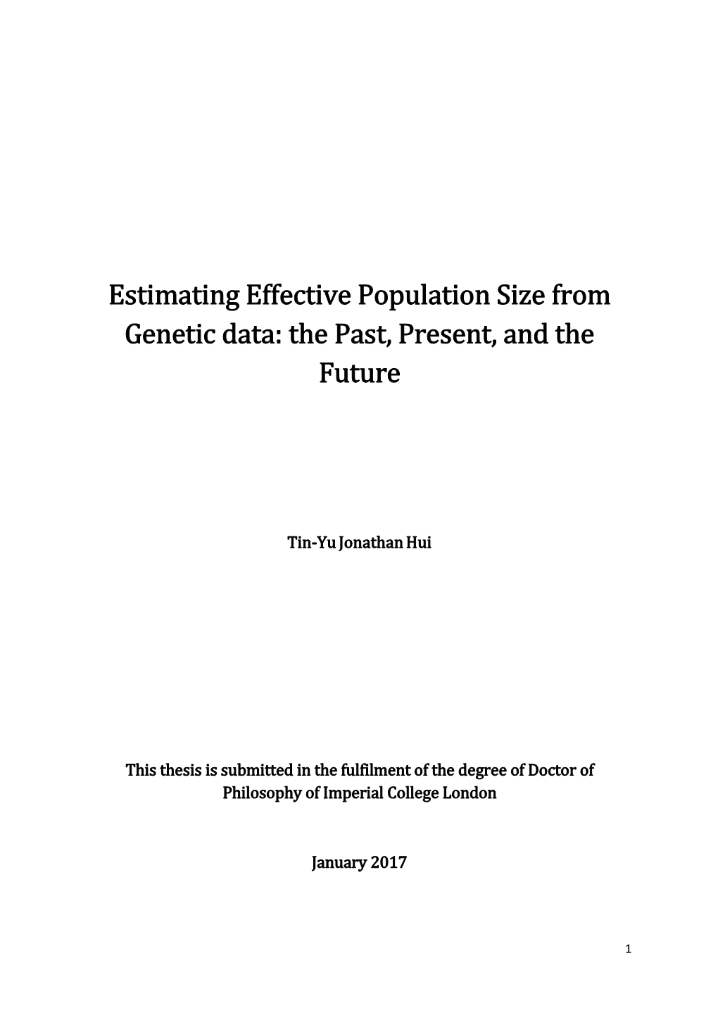 Estimating Effective Population Size from Genetic Data: the Past, Present, and the Future
