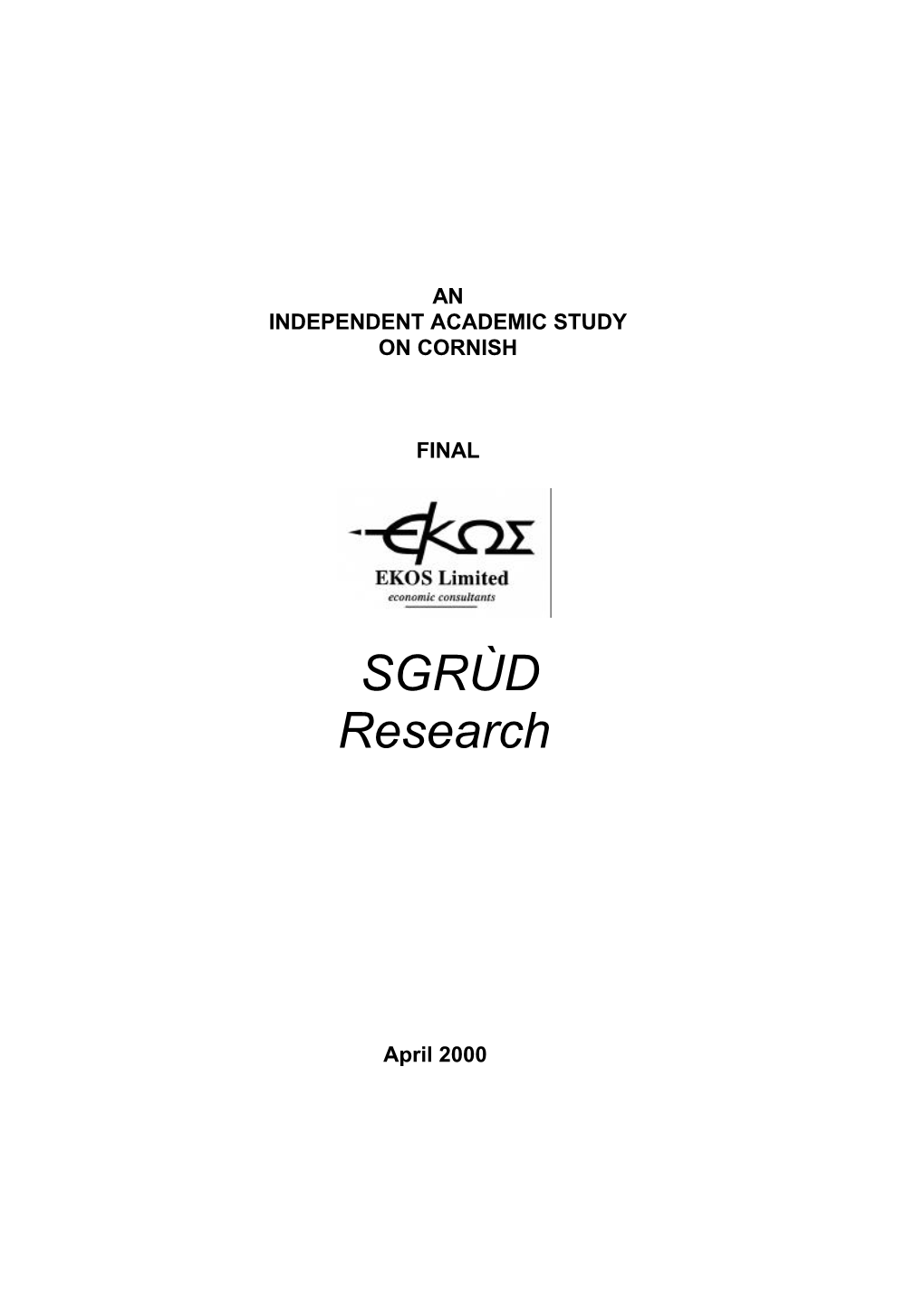 SGRÙD Research