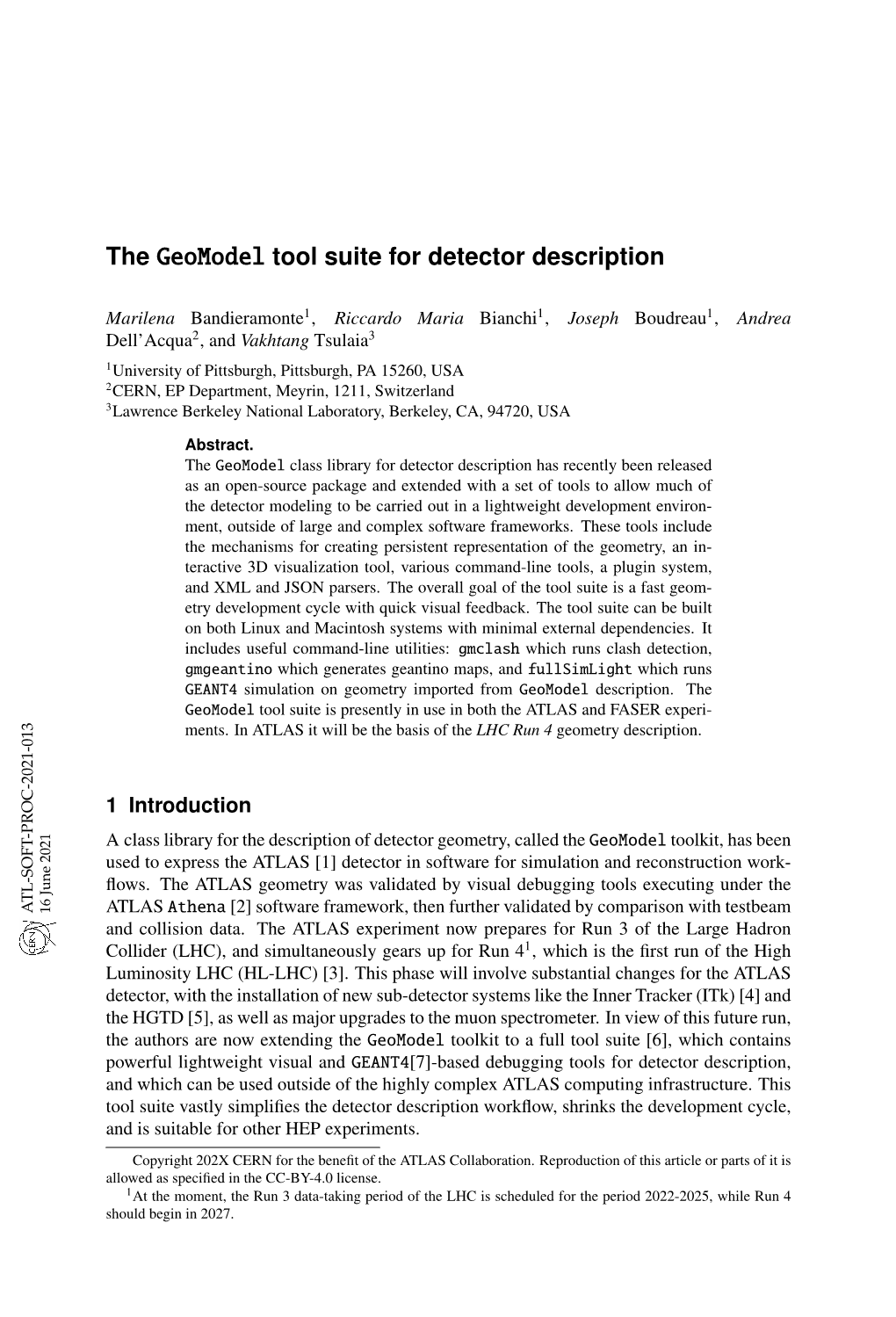 The Geomodel Tool Suite for Detector Description