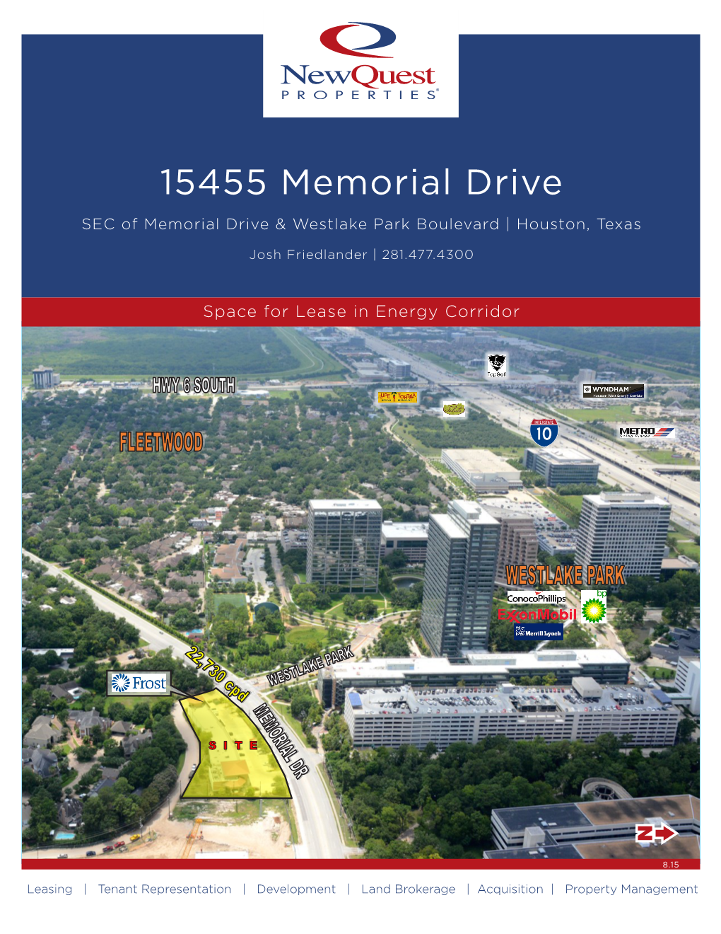 15455 Memorial Drive SEC of Memorial Drive & Westlake Park Boulevard | Houston, Texas