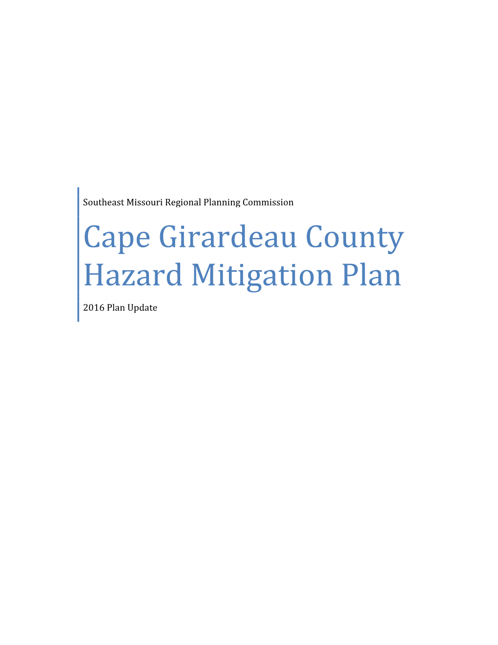 Cape Girardeau County Hazard Mitigation Plan