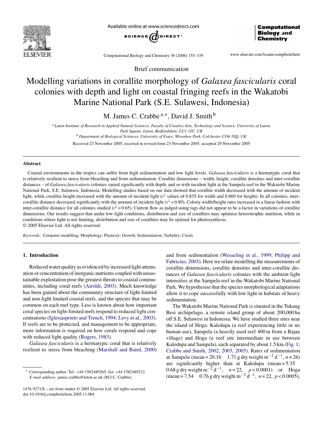 Modelling Variations in Corallite Morphology of Galaxea Fascicularis