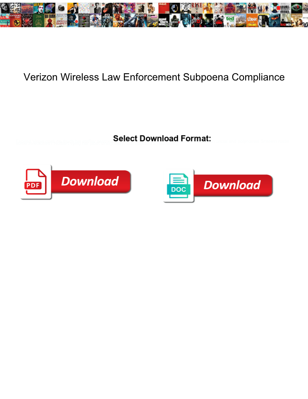 Verizon Wireless Law Enforcement Subpoena Compliance