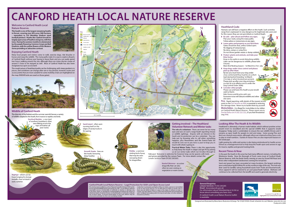 CANFORD HEATH LOCAL NATURE RESERVE Welcome to Canford Heath Local Nature Reserve