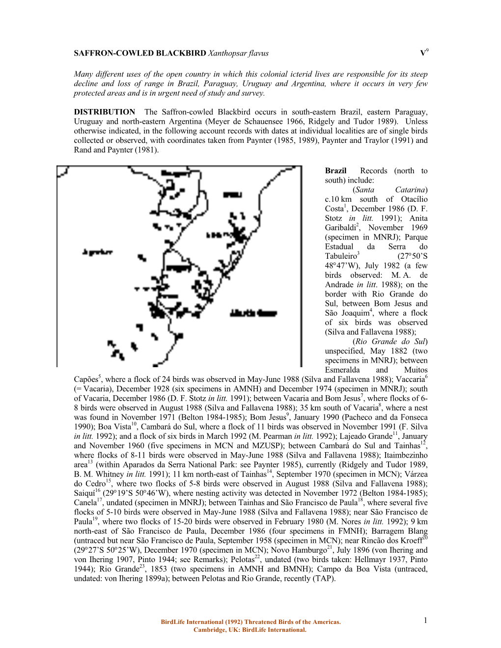 Threatened Birds of the Americas