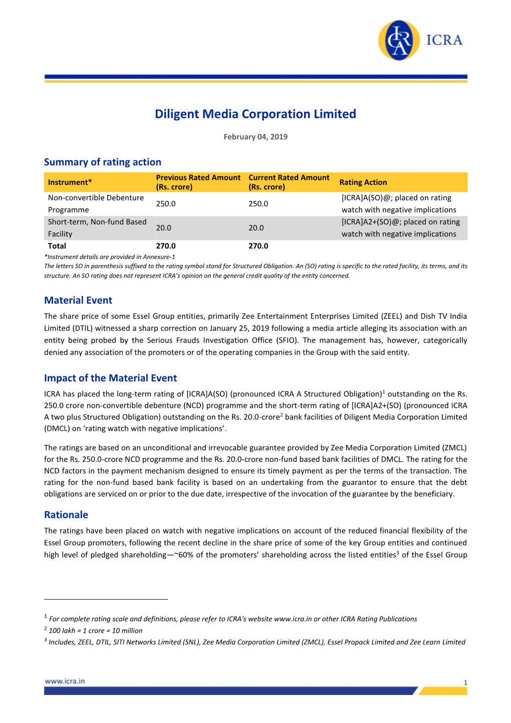 Diligent Media Corporation Limited