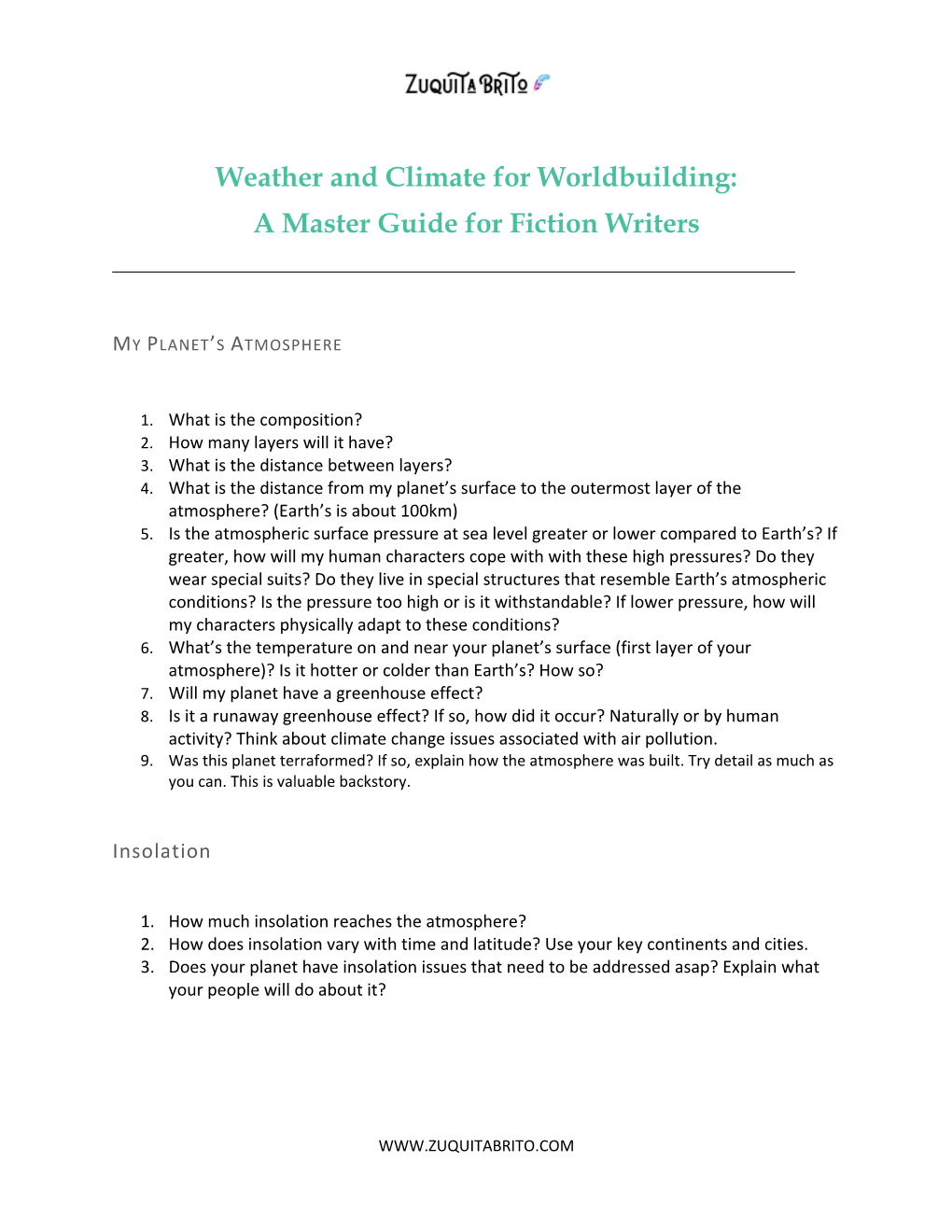 Weather and Climate for Worldbuilding: a Master Guide for Fiction Writers