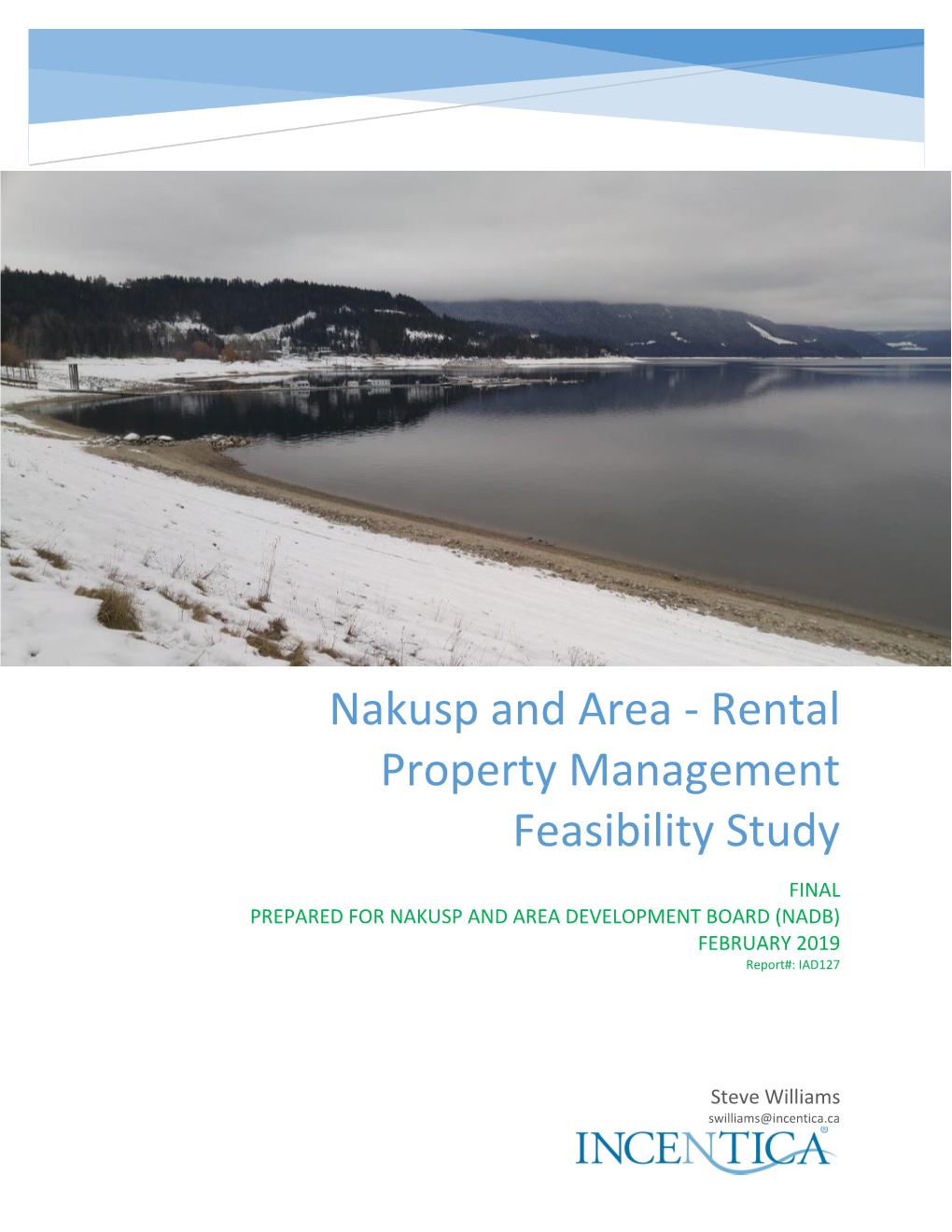 Nakusp and Area - Rental Property Management Feasibility Study