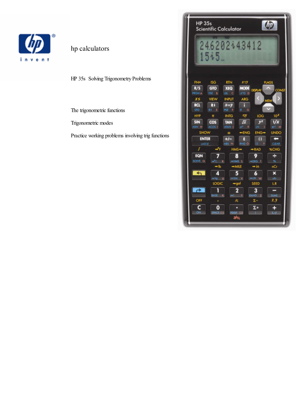 Hp Calculators