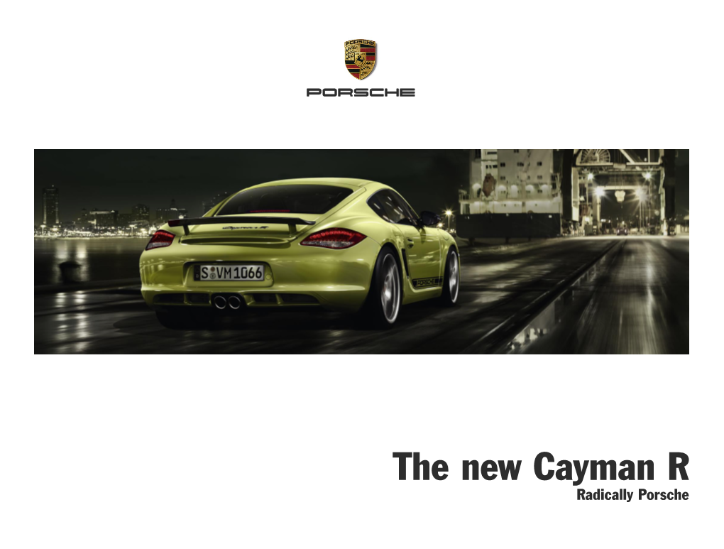 Brochure: Porsche 987.II Cayman R (October 2010)