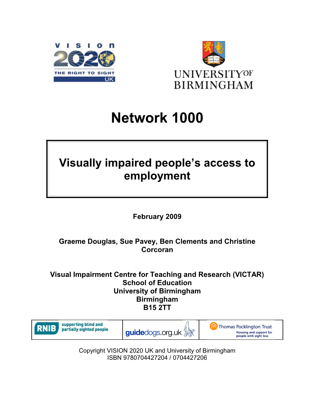 Network 1000 - Employment Report (Feb 2009)