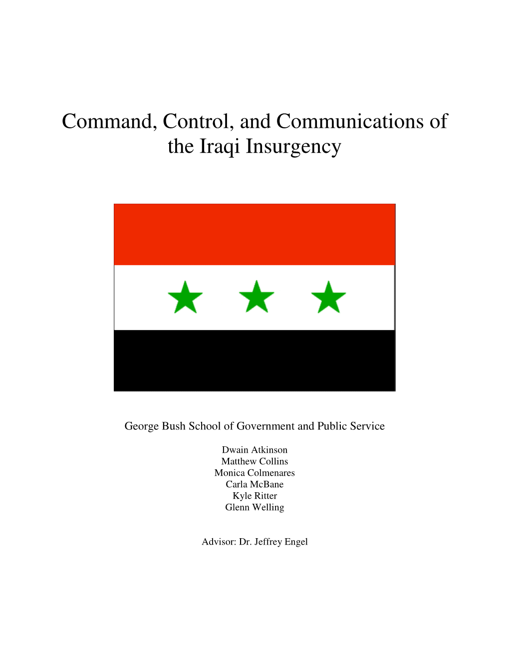 Command, Control, and Communications of the Iraqi Insurgency