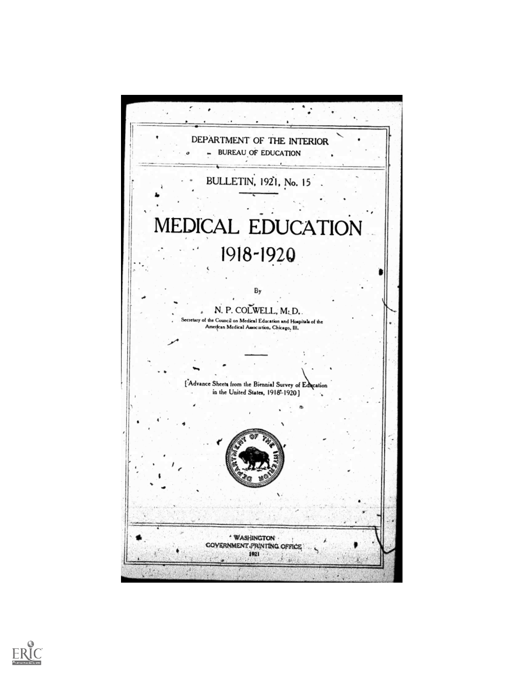 Medical Education 1918-1920