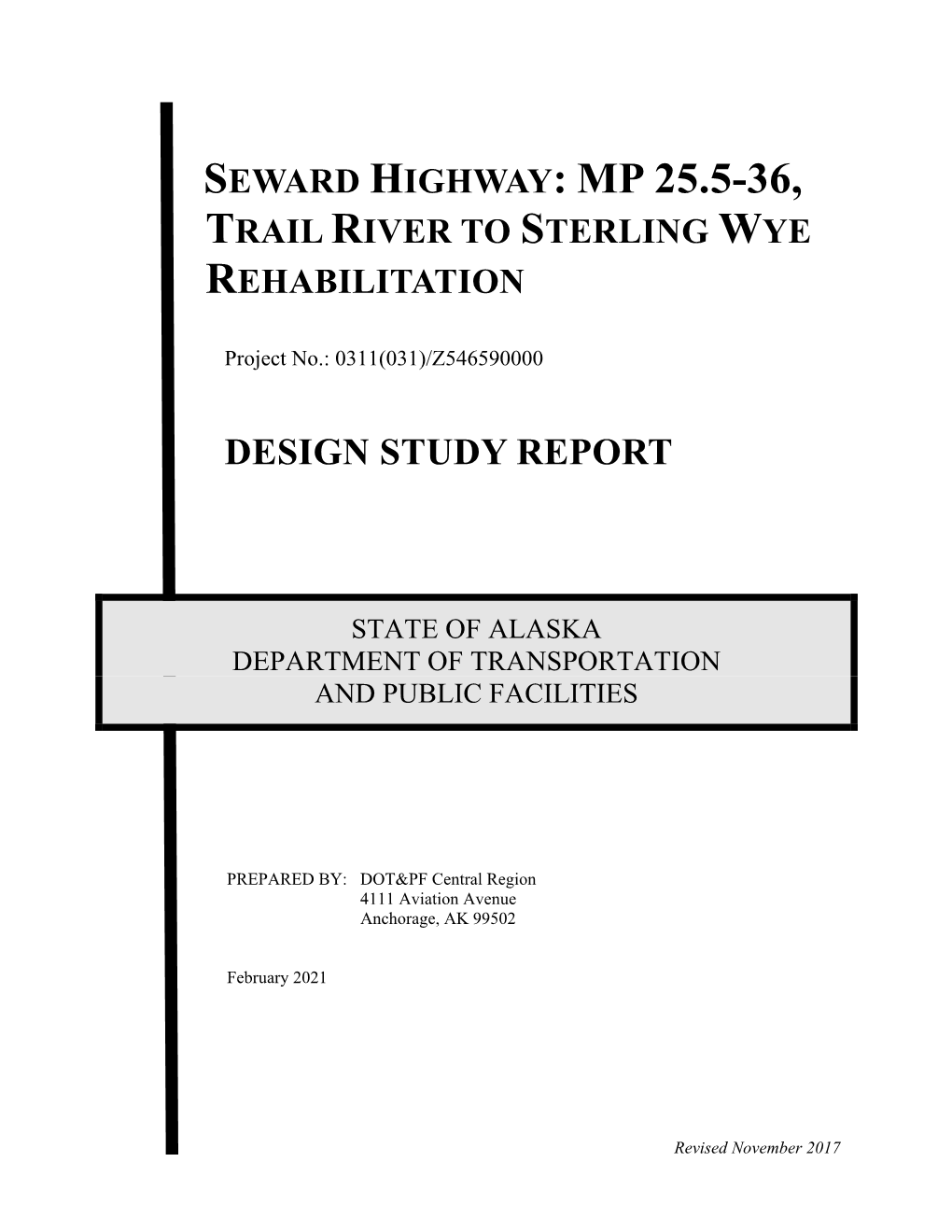 State of Alaska Department of Transportation and Public Facilities