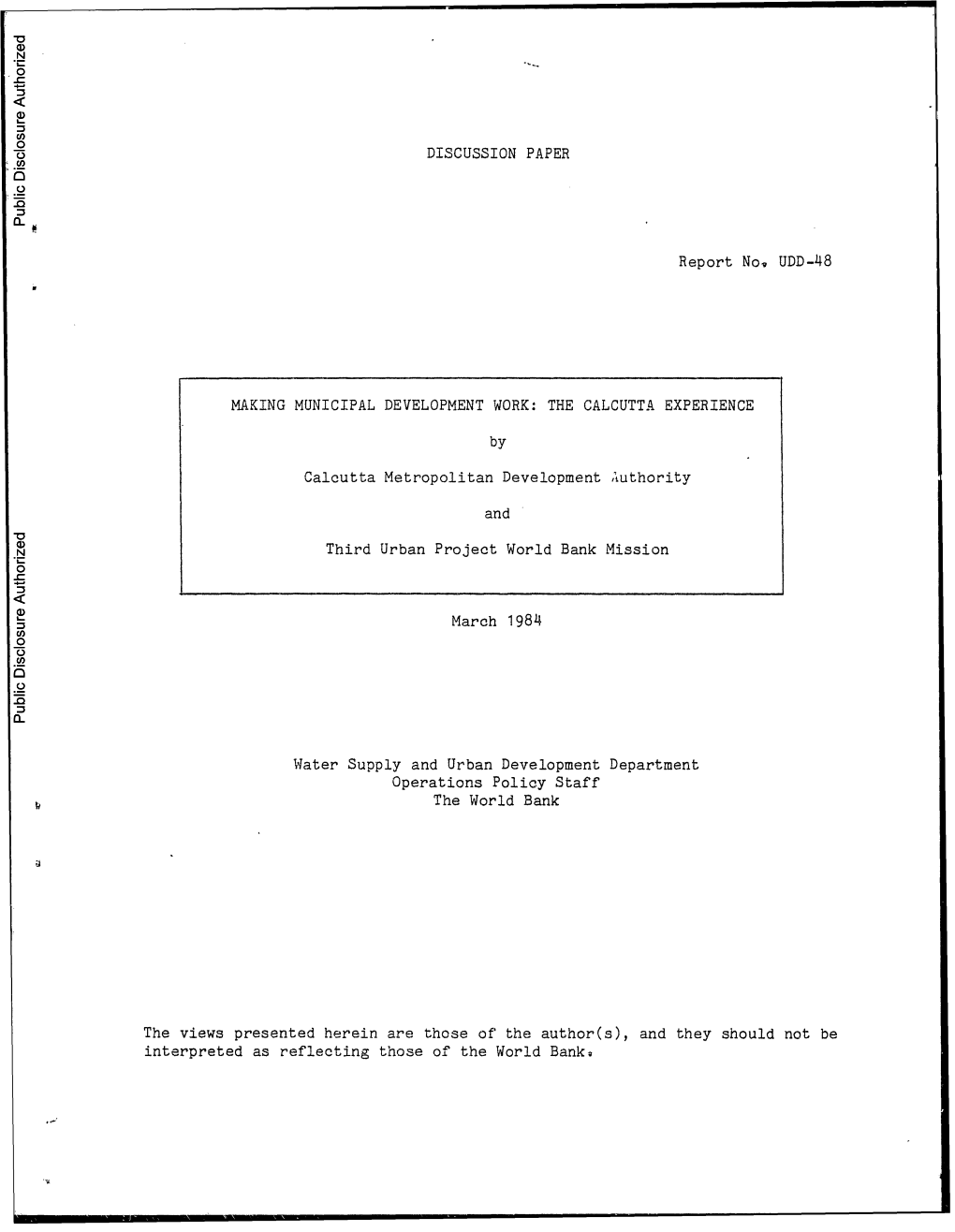 World Bank Document