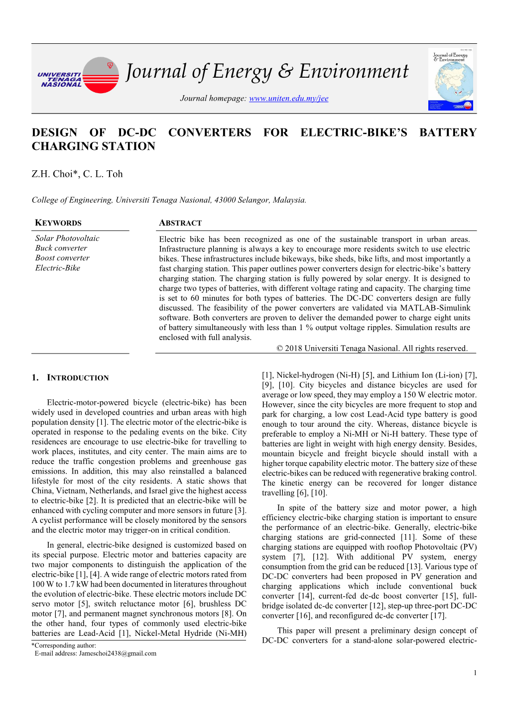 Journal of Energy & Environment