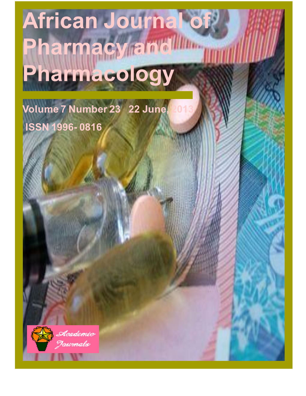 African Journal of Pharmacy and Pharmacology