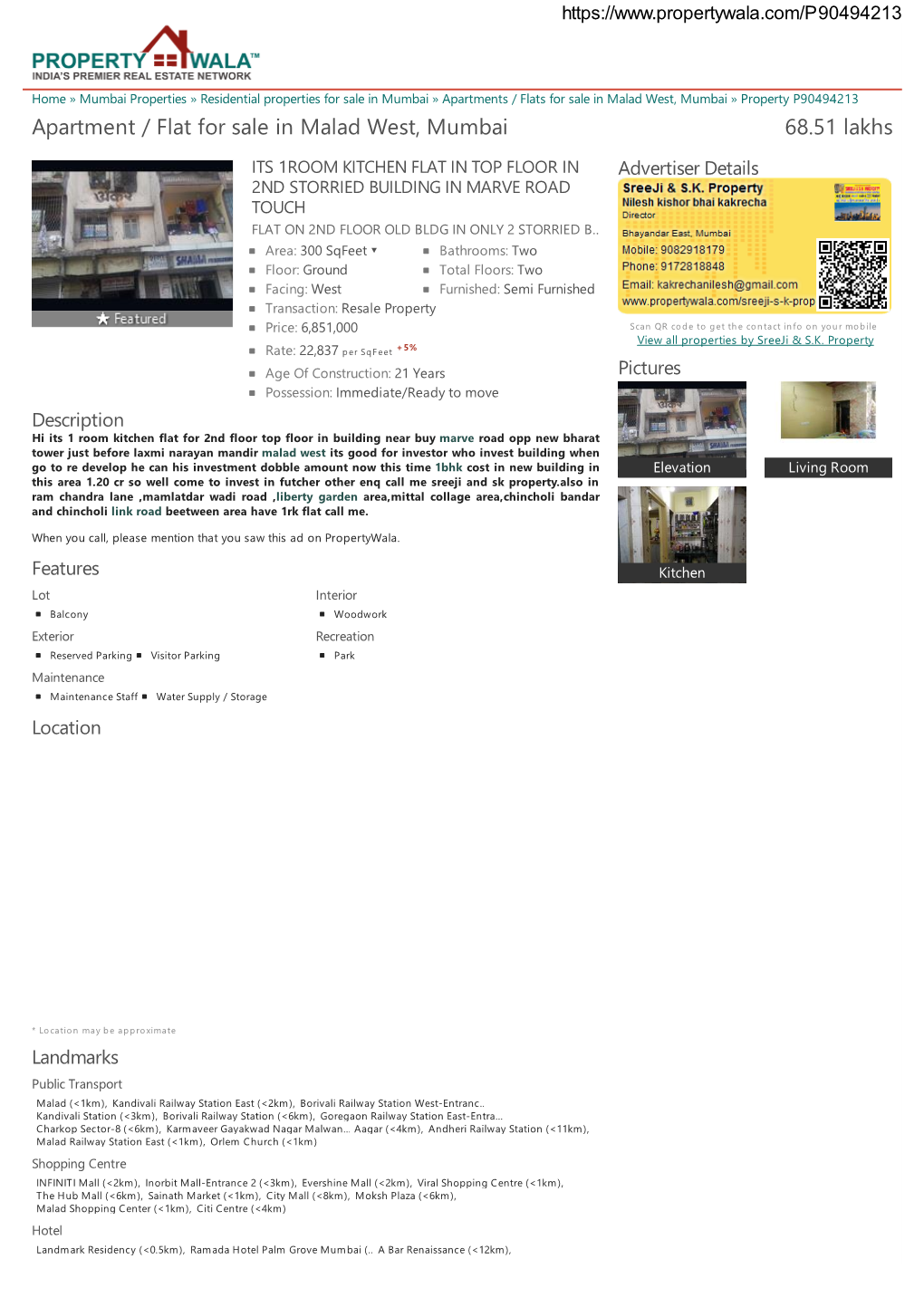 Apartment / Flat for Sale in Malad West, Mumbai (P90494213)