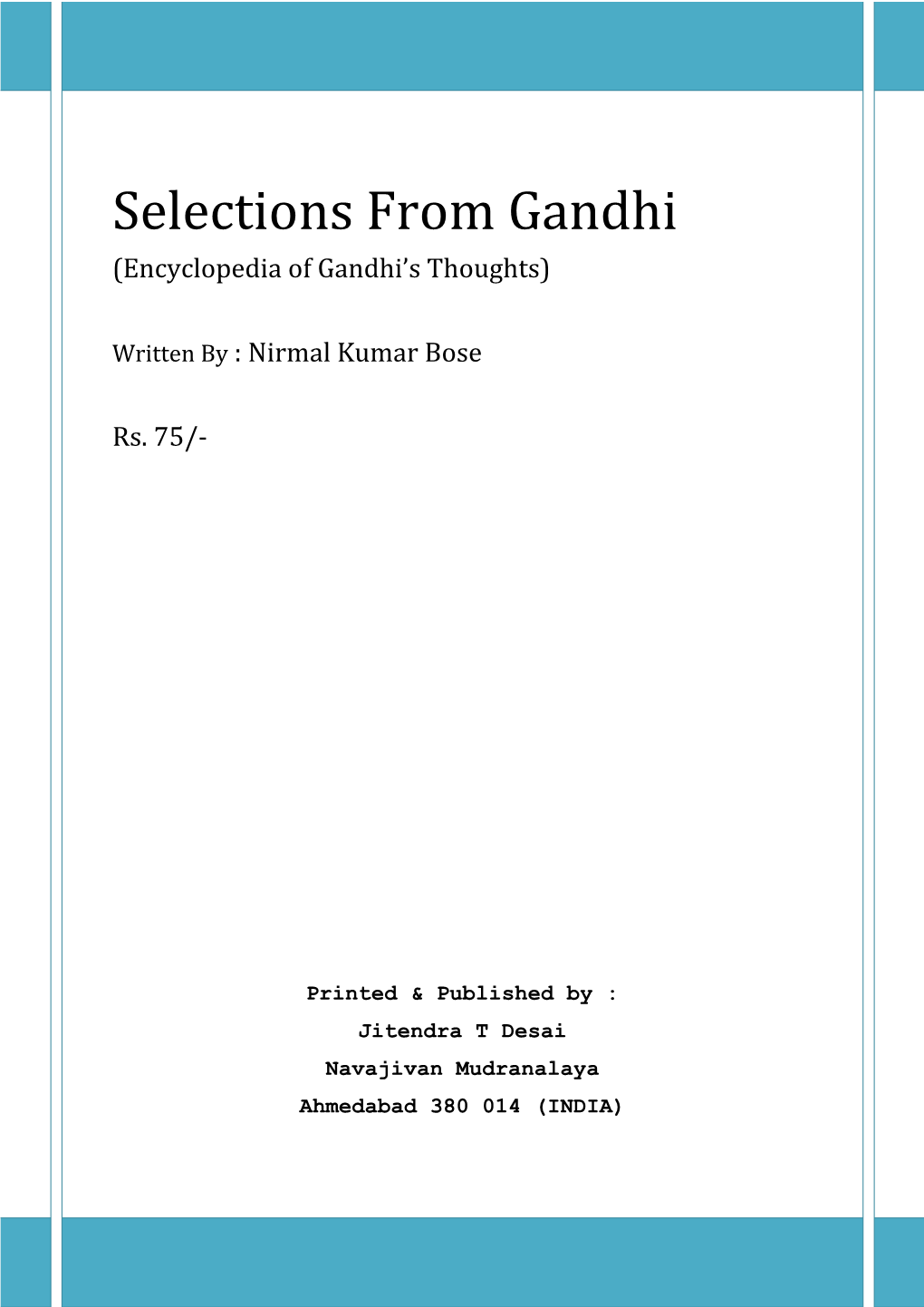 Selections from Gandhi. [PDF]