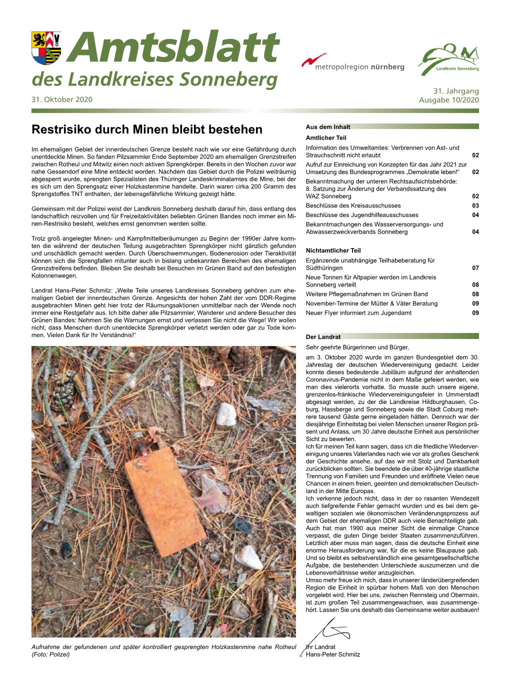 Amtsblatt Des Landkreises Sonneberg 31