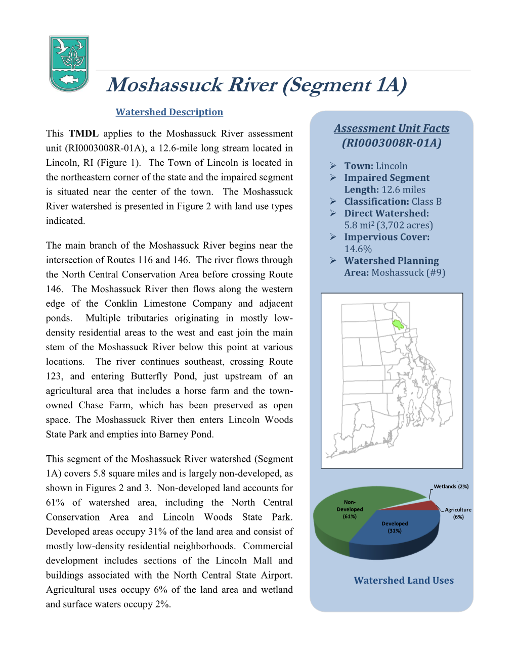 Moshassuck River (Segment 1A)