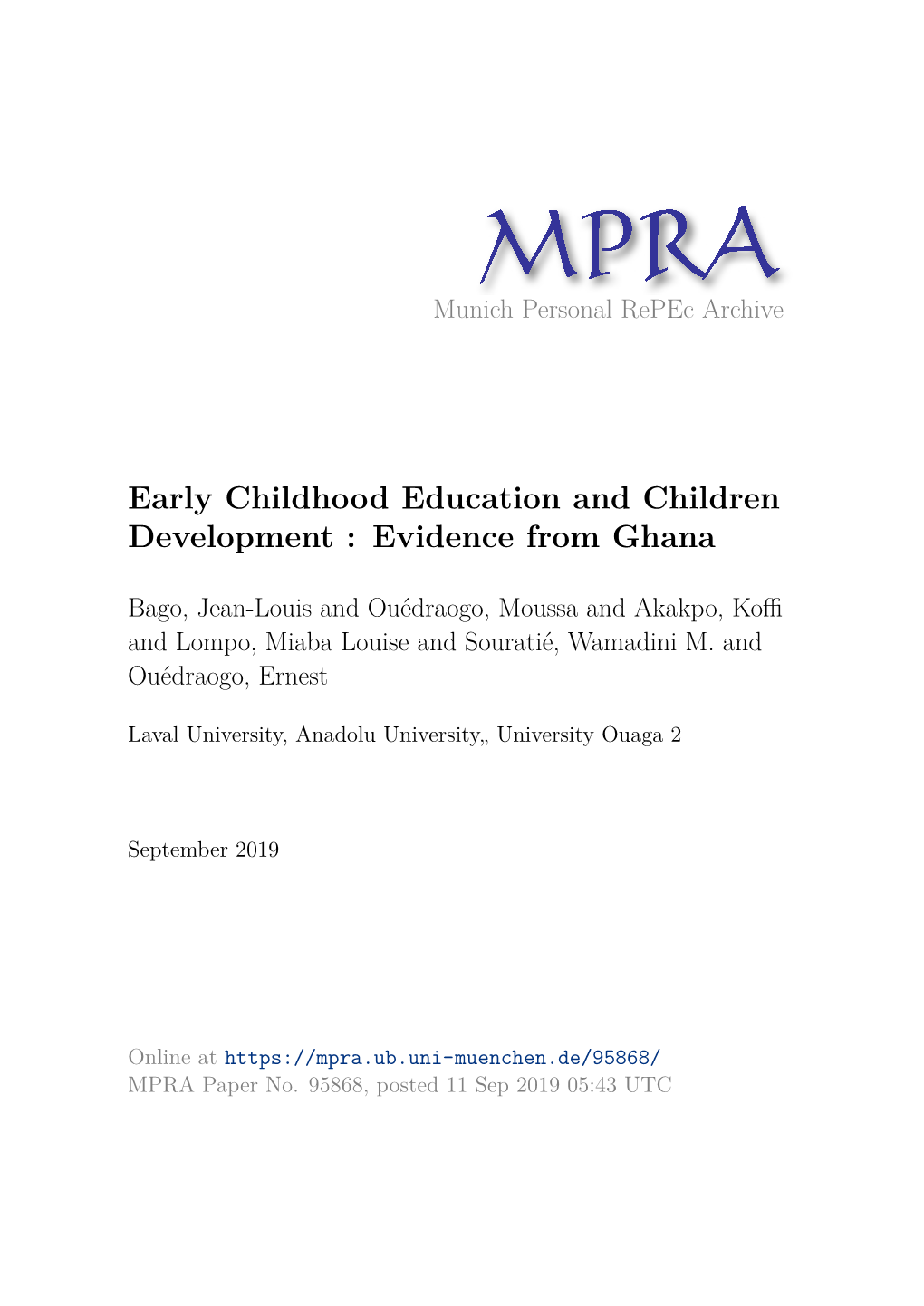 To What Extent Does Early Childhood Education Affect Child Development