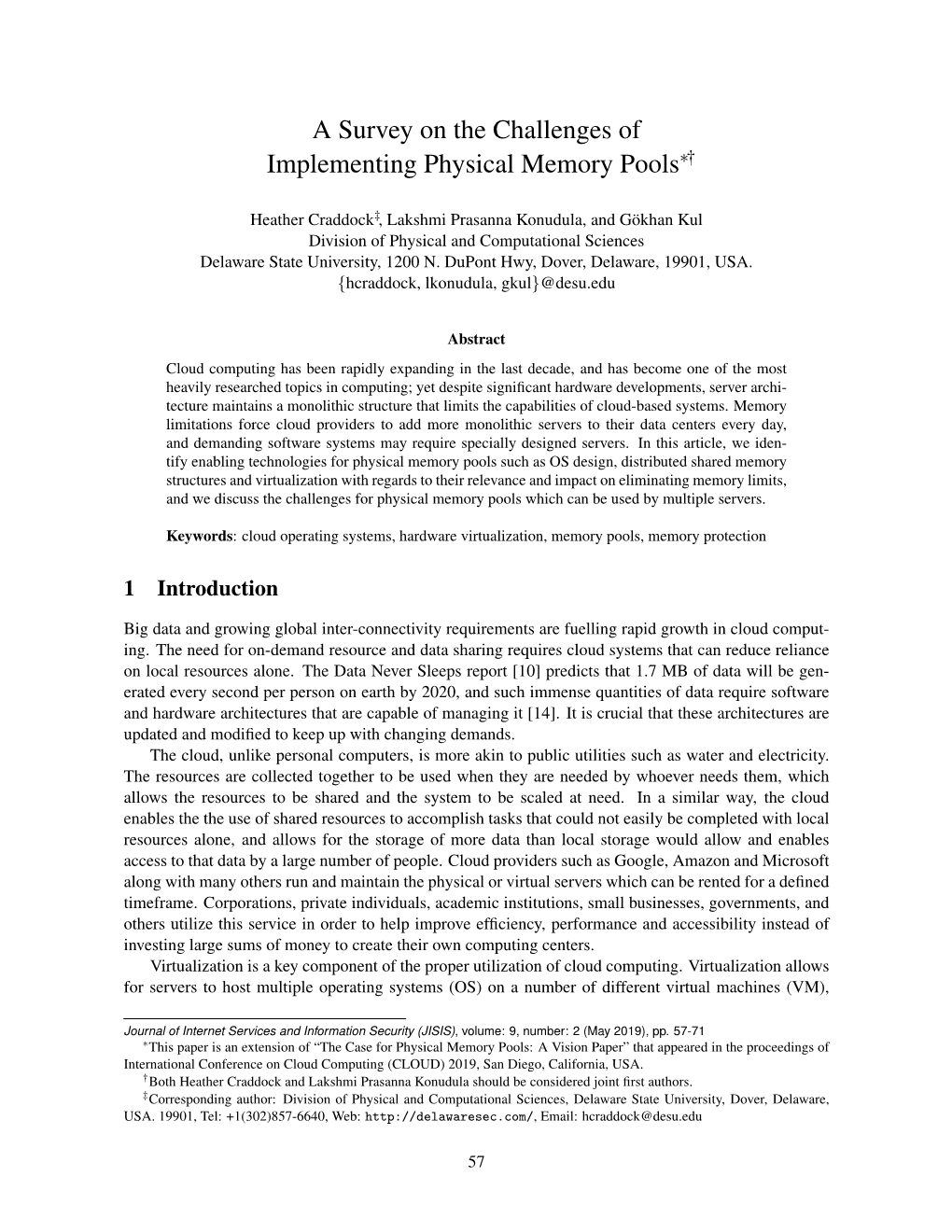 A Survey on the Challenges of Implementing Physical Memory Pools∗†