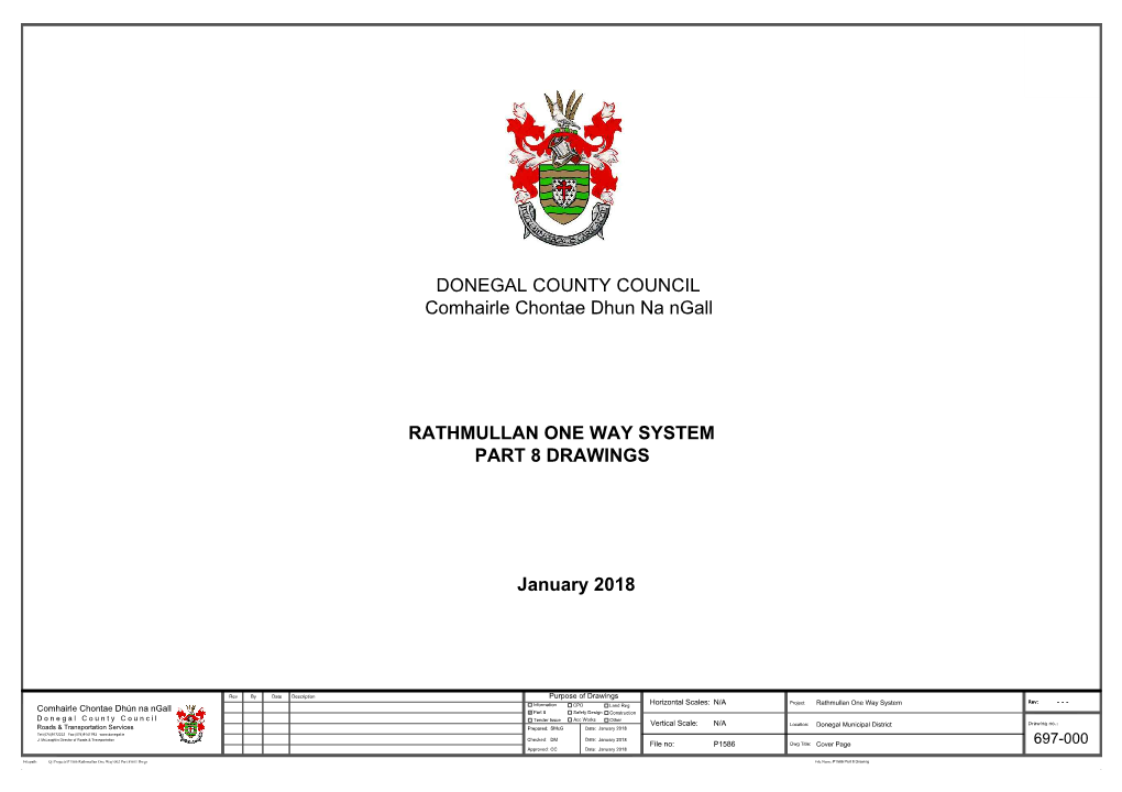 January 2018 RATHMULLAN ONE WAY SYSTEM PART 8 DRAWINGS