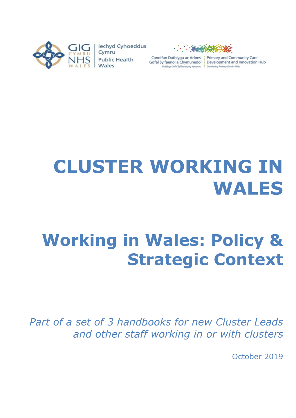 Cluster Working in Wales