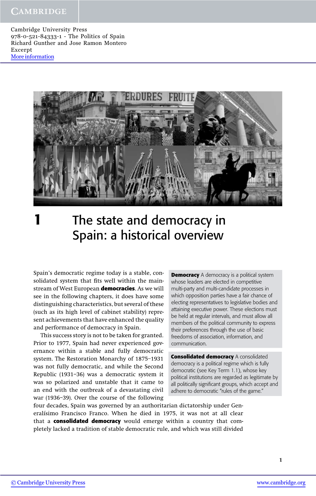 The State and Democracy in Spain: a Historical Overview