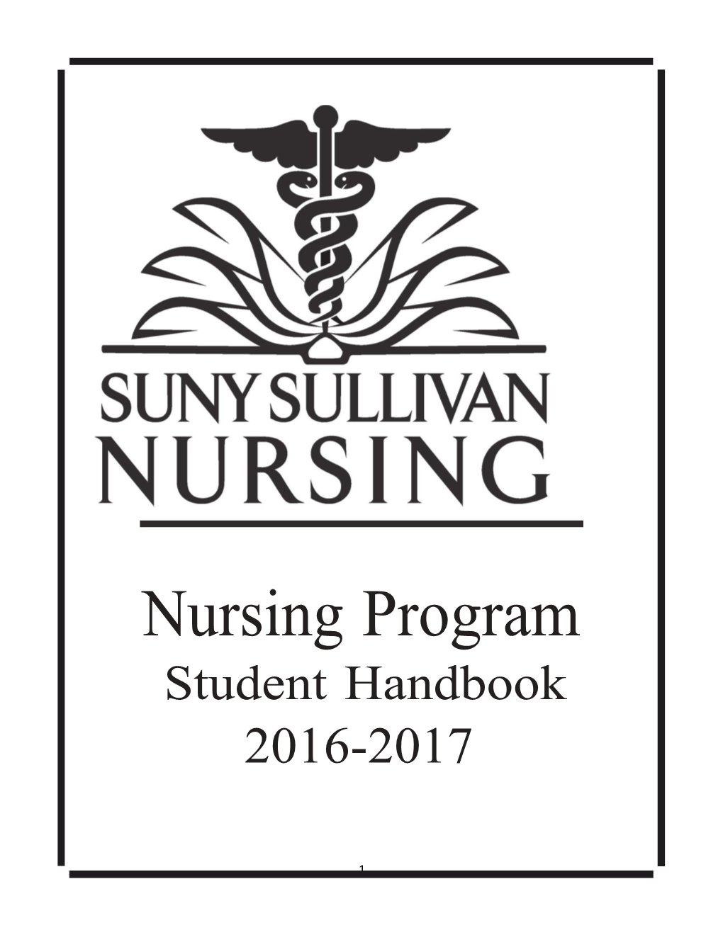 Nursing Program Student Handbook 2016-2017