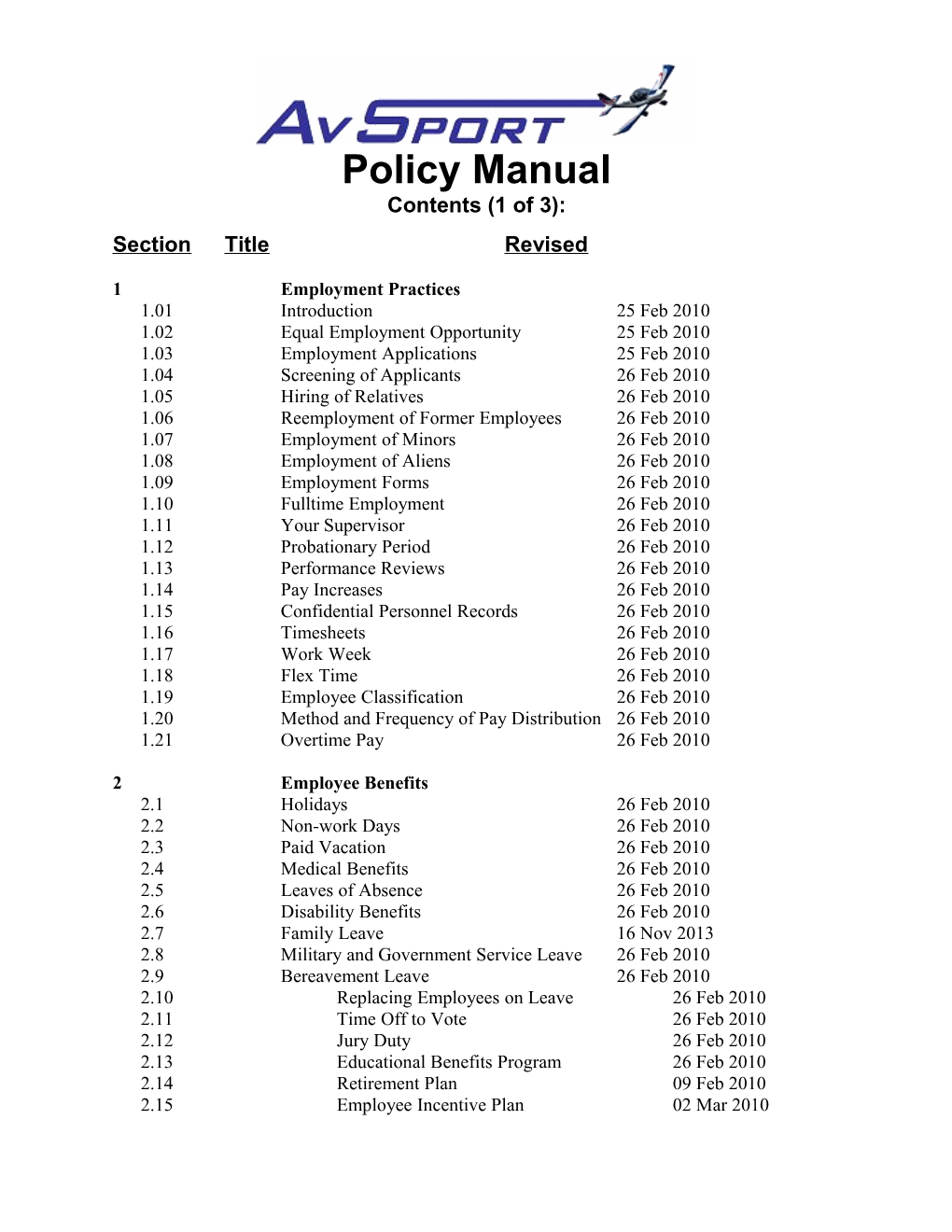 Section Title Revised